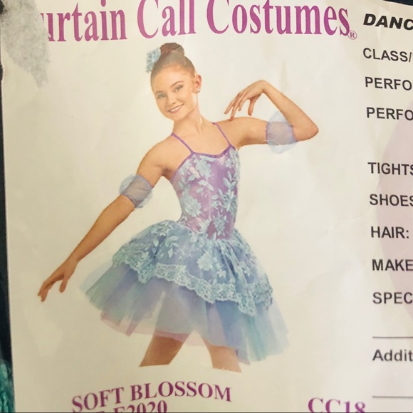CURTAIN CALL COSTUME leotard embroidered tutu Item# 0019 - Picture 4 of 4